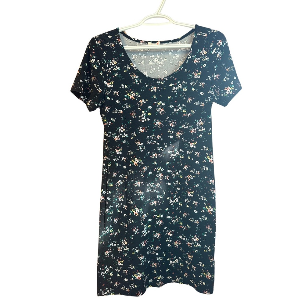 Ardene Black floral bodycon dress